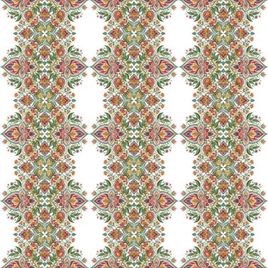 Çiçekler ve yapraklarla kusursuz desen