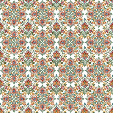 Soyut çiçeklerle kusursuz desen