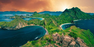 İzlanda 'nın kuzeyindeki takımada adasının panoraması.
