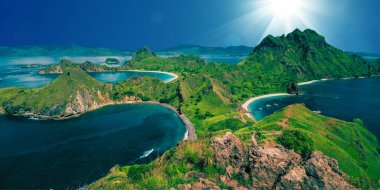 Sao Miguel, Azores, Portekiz 'in güzel adasının panoramik manzarası