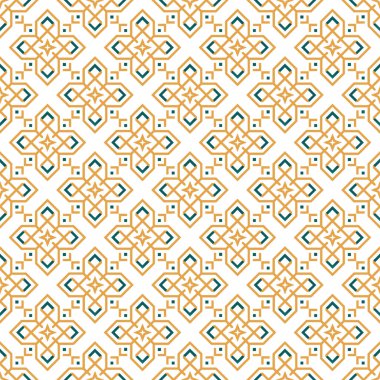 Arapça elementlerle kusursuz desen. vektör illüstrasyonu