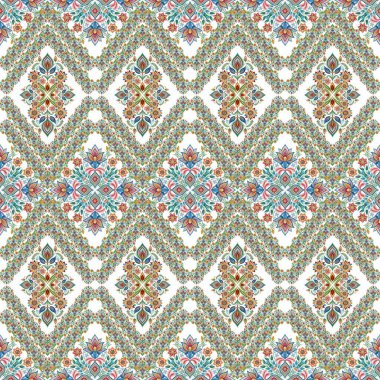 Dekoratif çiçek seamless modeli.