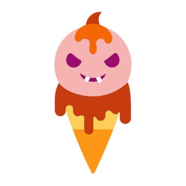 Şeker ve yıldız vektörlü Cadılar Bayramı kabağı