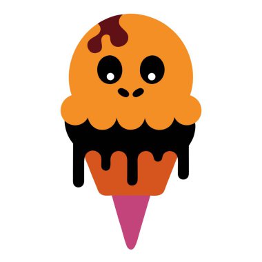 Beyaz arkaplanda izole cadılar bayramı şekeri, vektör illüstrasyon tasarımı