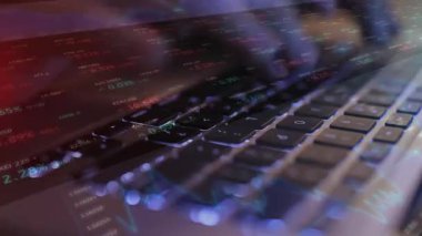 Arkaplanda soyut bilgisayar ekranı.