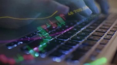 Borsa veya önx ticaret grafiği ve yatırım çubuğu grafiği finansal eğilimler için uygundur. Ekonomi eğilimleri ve iş konsepti fikir ve tasarım sanat çalışmaları