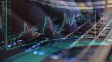 Çubuklu şamdanlı borsa çizelgesi. iş ve mali konsept