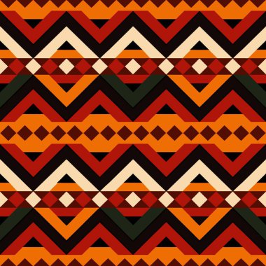Kabile desenli kusursuz vektör geometrik arkaplan