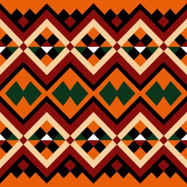 Etnik pürüzsüz desen, vektör çizimi