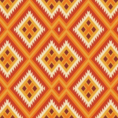 Soyut kaleydoskop kumaş tasarımlı etnik model.