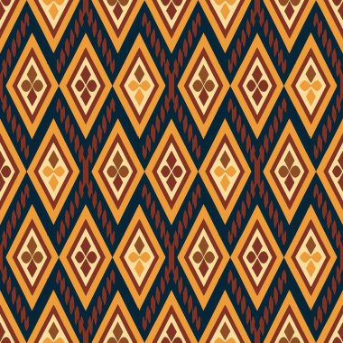 Soyut kaleydoskop kumaş tasarımlı etnik model.