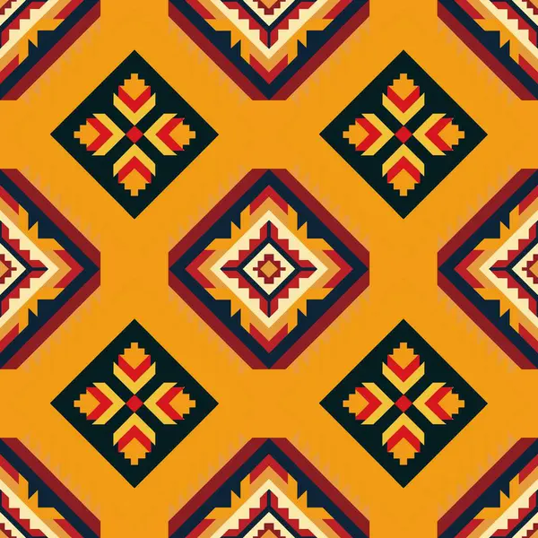 Soyut kaleydoskop kumaş tasarımlı etnik model.