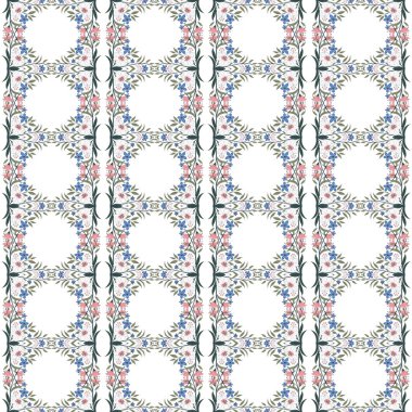 Soyut kaleydoskop kumaş tasarımlı etnik model.