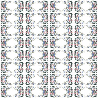 Soyut kaleydoskop kumaş tasarımlı etnik model.