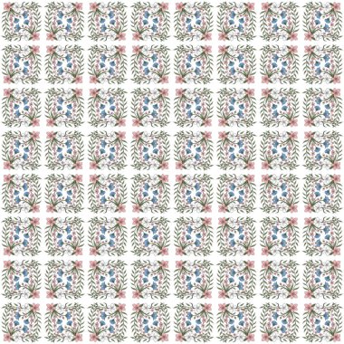 Soyut kaleydoskop kumaş tasarımlı etnik model.