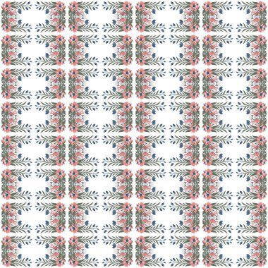 Soyut kaleydoskop kumaş tasarımlı etnik model.