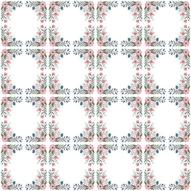 Soyut kaleydoskop kumaş tasarımlı etnik model.