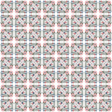 Soyut kaleydoskop kumaş tasarımlı etnik model.