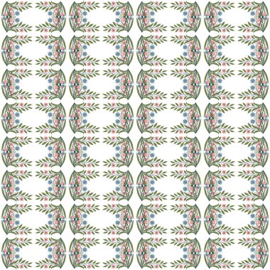 Soyut kaleydoskop kumaş tasarımlı etnik model.