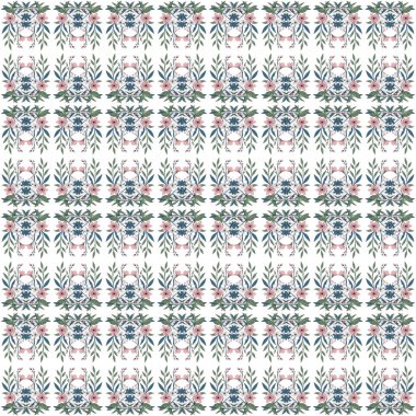 Soyut kaleydoskop kumaş tasarımlı etnik model.