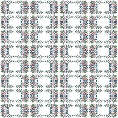 Soyut kaleydoskop kumaş tasarımlı etnik model.