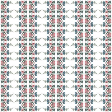 Soyut kaleydoskop kumaş tasarımlı etnik model.