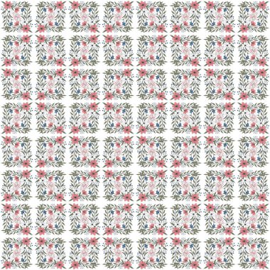 Soyut kaleydoskop kumaş tasarımlı etnik model.