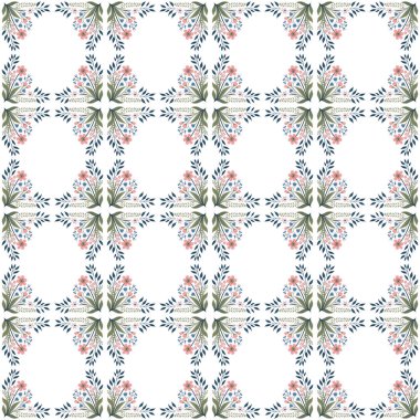 Soyut kaleydoskop kumaş tasarımlı etnik model.