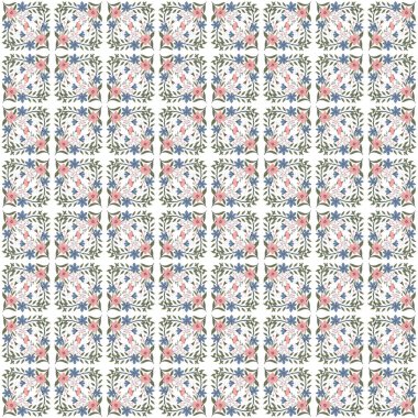 Soyut kaleydoskop kumaş tasarımlı etnik model.