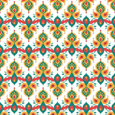 etnik çiçek seamless modeli