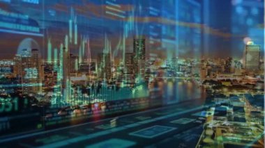 şehir görünümlü dijital veri kavramı