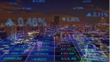 finans ve yatırım sektörü konsepti için hisse senedi grafiği ve veri analizi