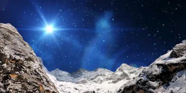 Yıldızlı ve samanyolu güzel gece gökyüzü