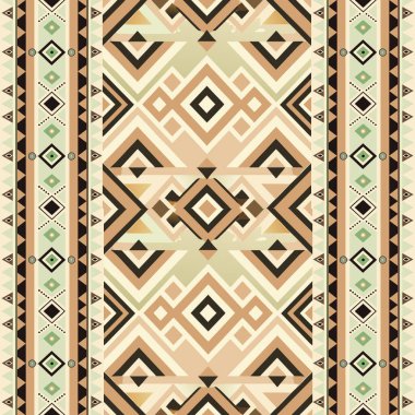 Etnik, pürüzsüz bir model. Eşkenar dörtgenli renkli arkaplan, kabile süsü