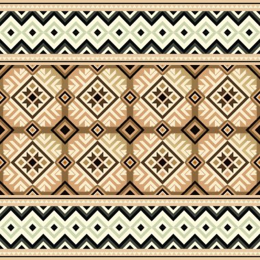 Etnik geometrik süs ile Dikişsiz desen.