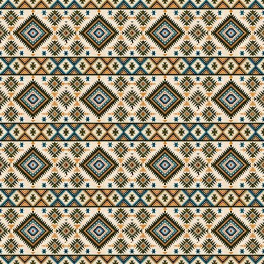 Geometrik şekilli kusursuz desen, vektör illüstrasyonu