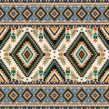 vektör soyut etnik el, etnik deseni pürüzsüz boyadı.