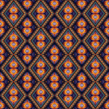 Kusursuz bir arka plan modeli. Simetrik şekilli soyut geometrik mozaik sanat elementleri.