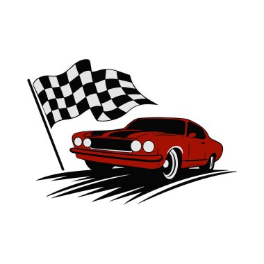 Bir araba logosunun vektör çizimi