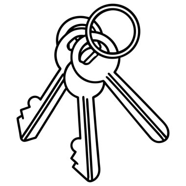 Siyah ve Beyaz Biçimli Minimum Zil Doodle Vektörü