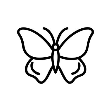 Siyah ve Beyaz Çizgi Uçan Kelebek Tasarımı Sanatı