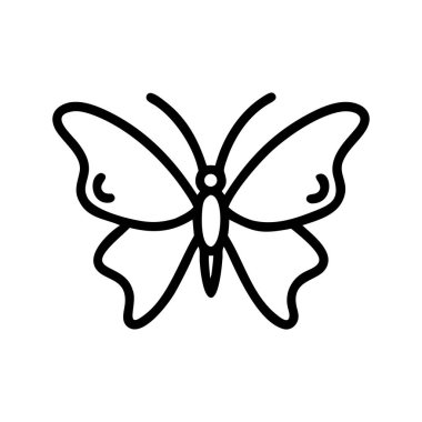Satır Sanatı Biçiminde Minimalist Kelebek Silüet Vektörü