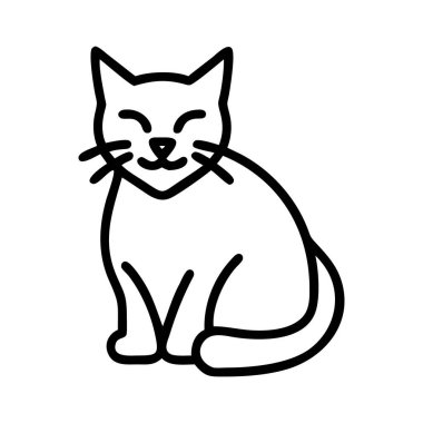 Hayvan Tasarımı Temaları için Şekillendirilmiş Kedi Tasarımı Çizimi