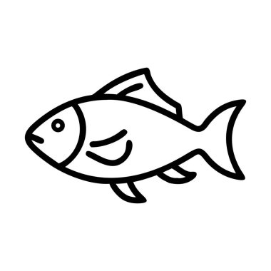 Asgari Hat Sanat Biçiminde Zarif Balık İlişkisi İllüstrasyonu