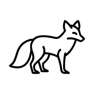 En Küçük Vektör Biçiminde Basit Tilki Çizgisi Çizimi