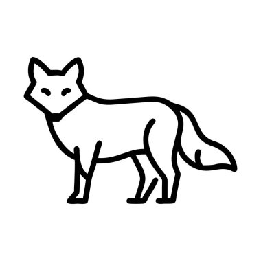 Vahşi Yaşam İllüstrasyonu için Biçimli Tilki Hattı Sanatı