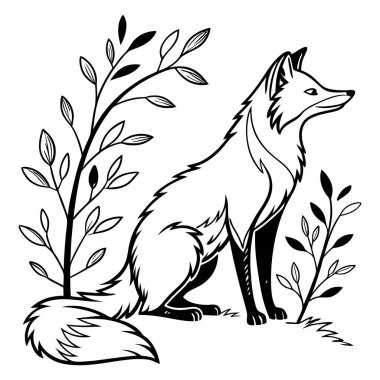 En Küçük Çizgi Biçiminde Temiz Tilki Çizimi