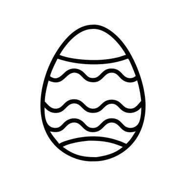 Siyah ve Beyaz Paskalya Elementlerinin Vektör Çizgisi Sanatı