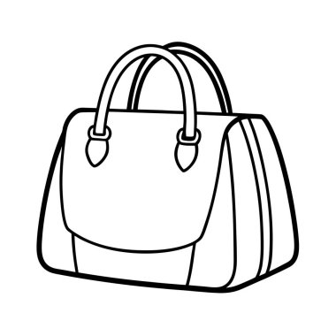 Minimum El Çantası Tasarımı Siyah ve Beyaz Vektör ResmiComment