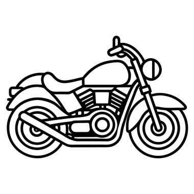 Siyah ve Beyaz Motosiklet Minimum Tasarım Sanatı